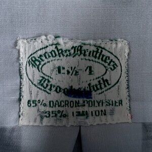 VTG Brooks Brothers Brookscloth Button Up Shirt Darcon Polyester 15.5 34 Rare